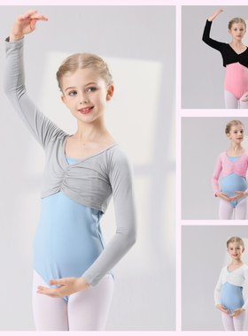 女童外搭披肩芭蕾舞练功服上衣空调罩衫护肩幼儿童舞蹈跳舞薄坎肩
