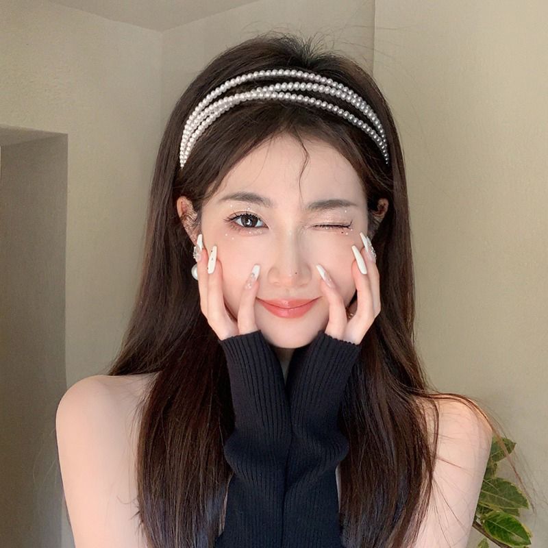 韩国珍珠发窟发箍女款夏季感头箍女2026新款超仙洗脸发箍头饰