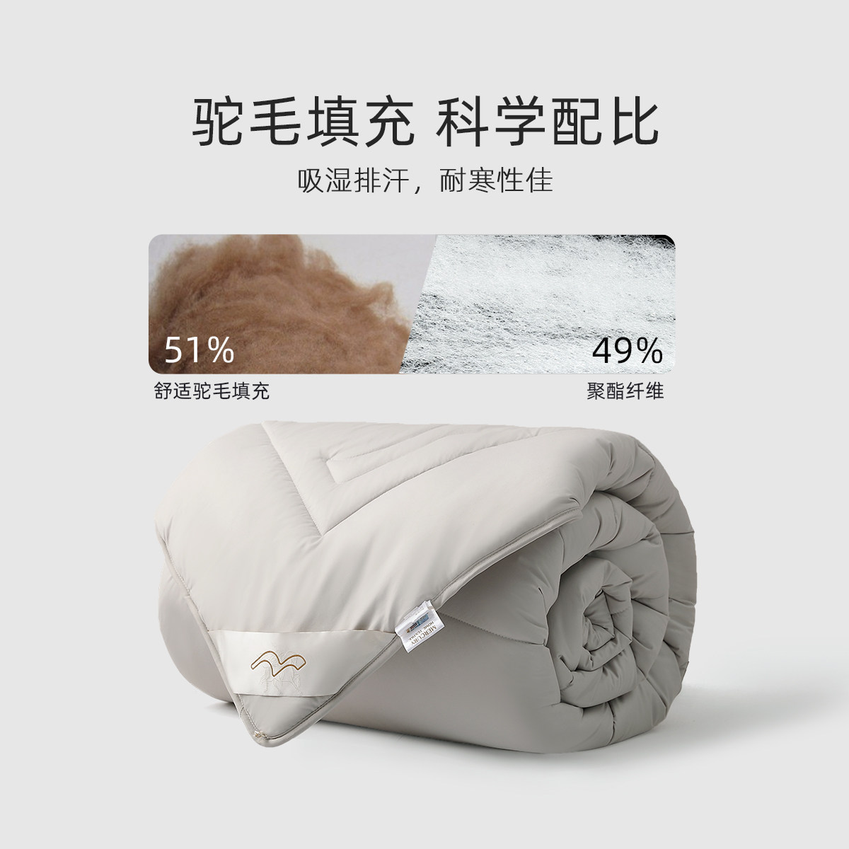 머큐리 홈 텍스타일 코어 ZHENXIANG 낙타 머리 항균 두꺼운 이불 사계절 학생 기숙사 이불 따뜻한 겨울 이불 코어