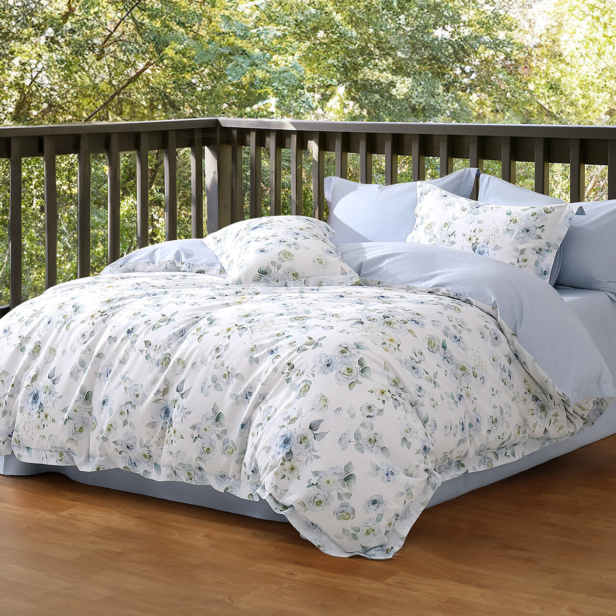 水星家纺纯棉四件套100全棉A类小清新被套床单四季通用床品4件套