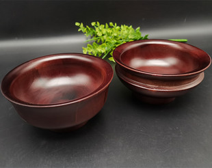 糌粑碗酥油茶碗饭碗儿童碗家用藏式民族风非洲檀木碗藏式木碗