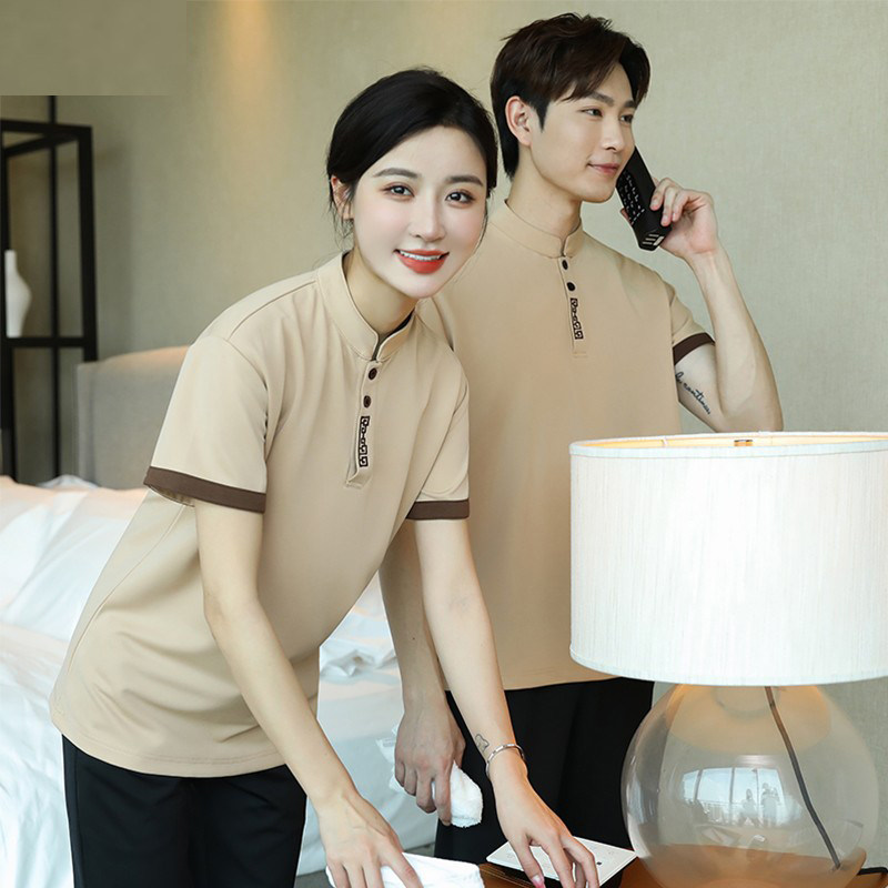 酒店保洁工作服短袖t恤夏季高端宾馆客房小区物业阿姨PA制服定制