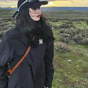 MLB NY潮牌美式冲锋衣女2024户外进藏旅行三合一秋冬季登山服外套