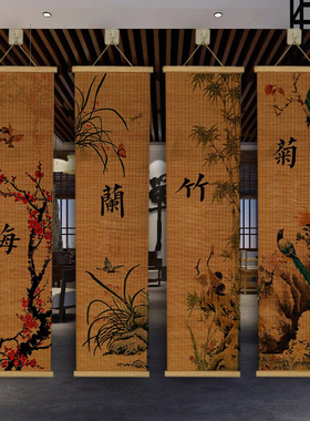 竹挂画茶室书房挂画可定制