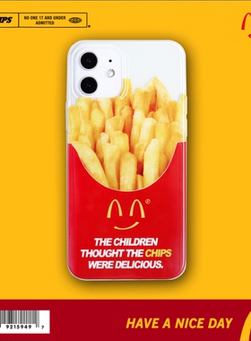 LIVECASE薯条透明苹果12手机壳适用IPhone13Pro Max/11全包ins软R