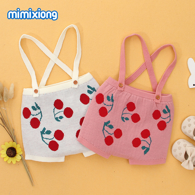 咪咪熊否休闲棉夏季背带裤