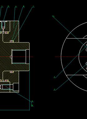 电液伺服作动器及液压夹头机械cCAD图纸