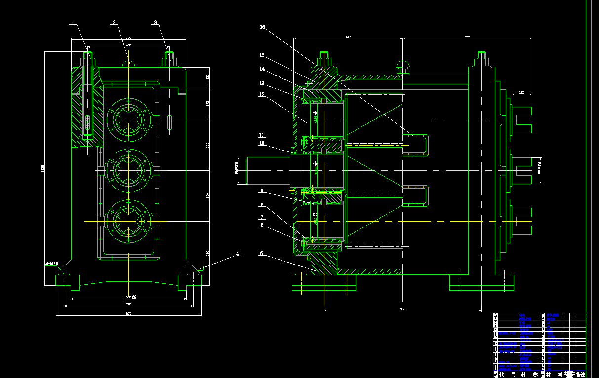 小型轧钢机设计2d图机械素材