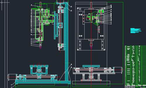 基于GEPAC的三轴运动平台系统数控钻床设计2D图机械CAD+说明图纸