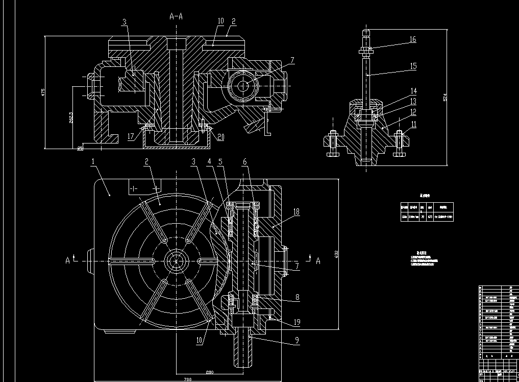 y3150e型滚齿机的转台设计2d图机械素材