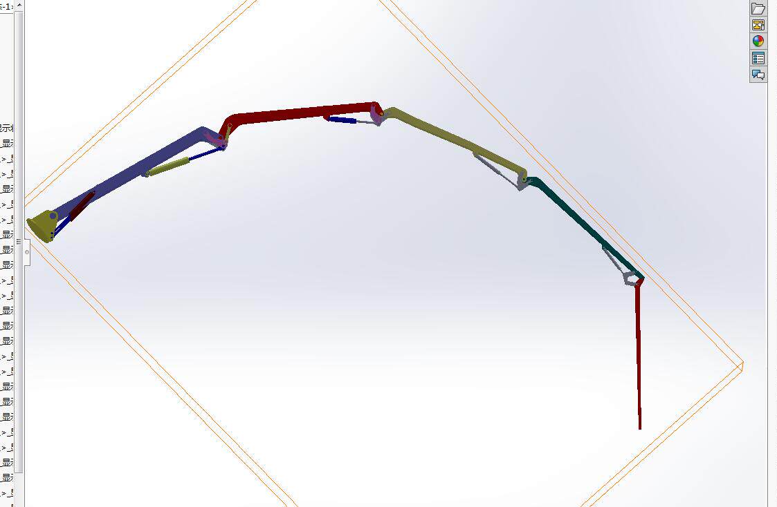 混凝土泵车臂架结构分析与优化设计2D图机械CAD+说明图纸