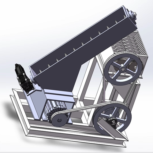 多级塑料废品破碎收集一体机设计2D图机械CAD+说明素材