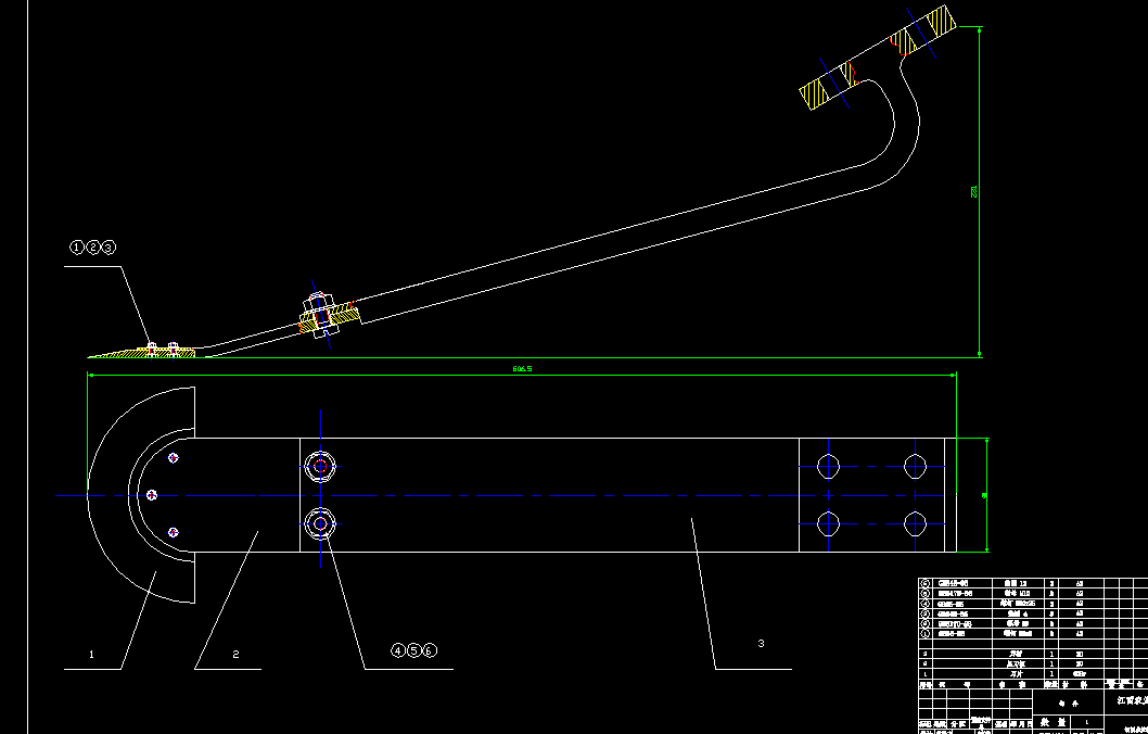 大白菜收获机设计2d图机械cad素材