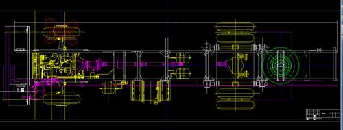 中型客车的总布置设计2D图机械CAD+说明图纸