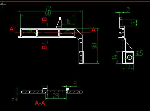 玩具照相机零件模具设计2D图机械CAD图纸