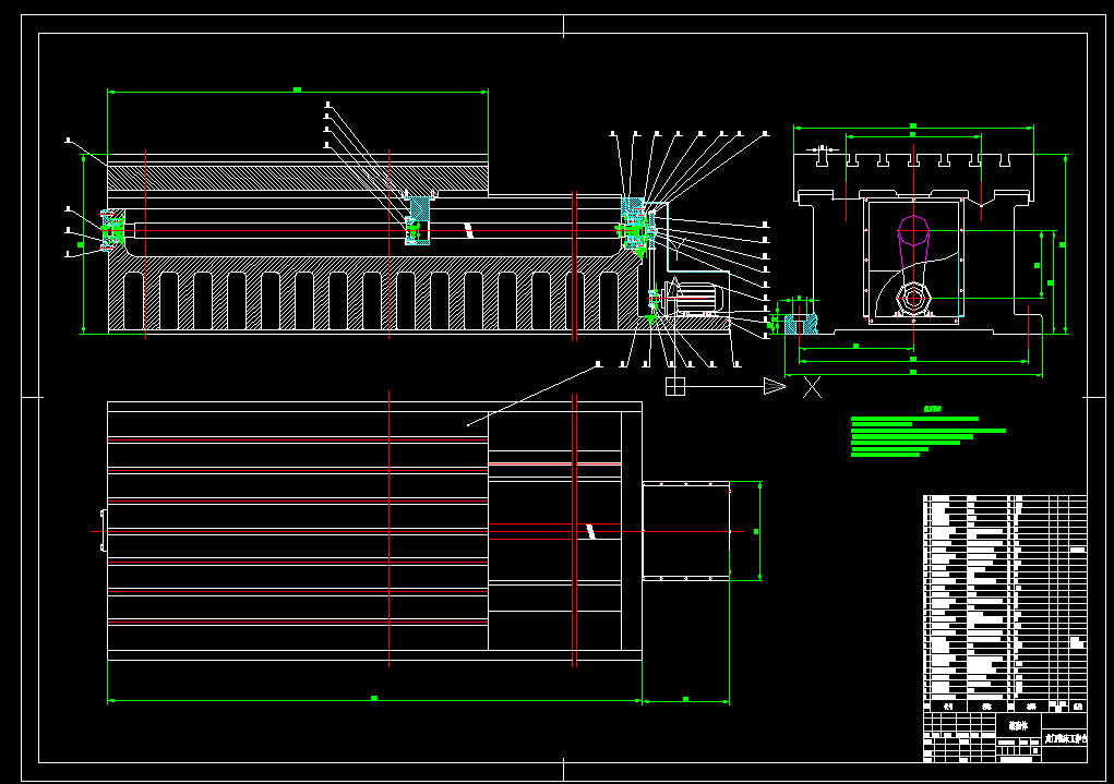龙门铣床工作台三维建模设计2D图机械CAD+说明图纸