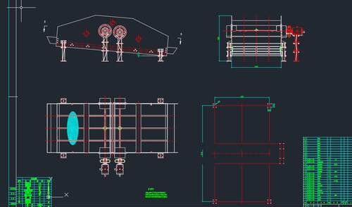 ZK2045双轴直线振动筛设计2D图机械CAD+说明图纸