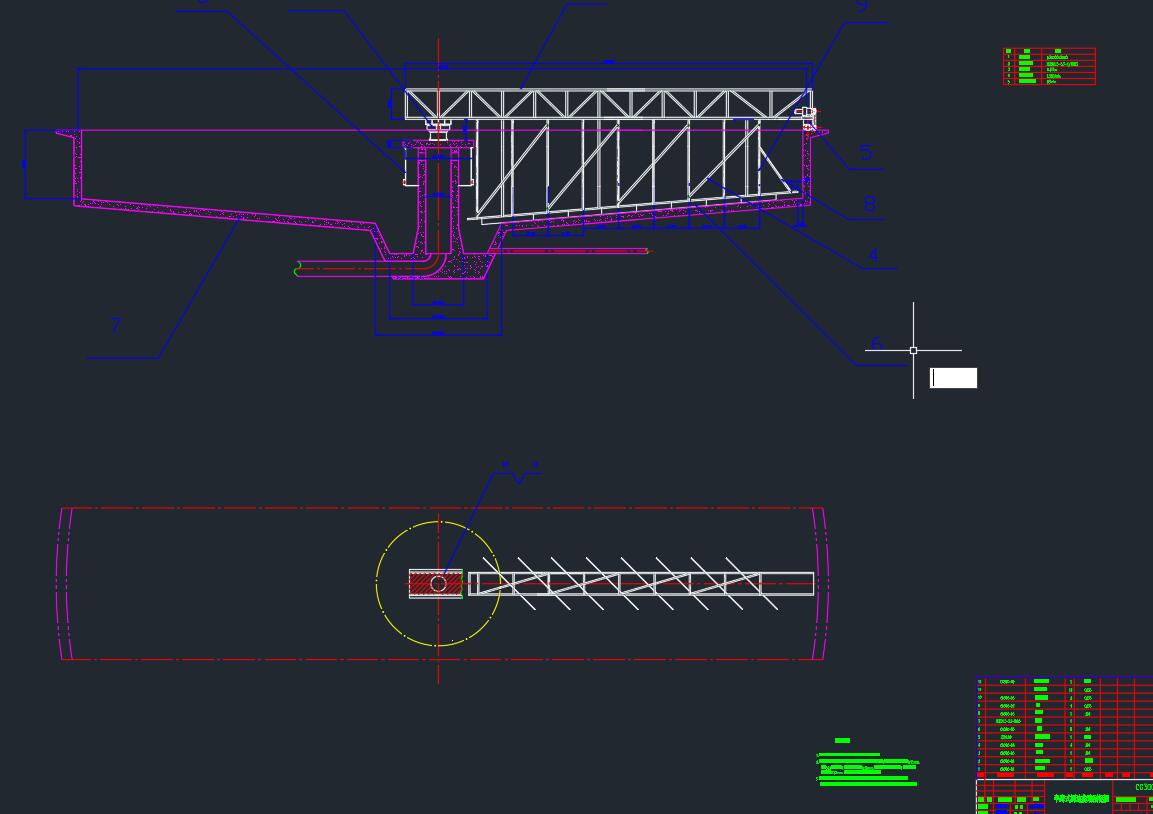 周边传动刮泥机动力系统设计2D图机械CAD+说明图纸
