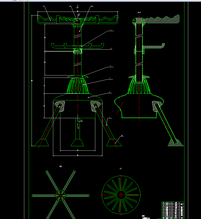 便携式家用衣物烘干机系统设计2d图机械cad素材