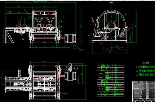 一吨不摘钩翻车机设计2D图机械CAD+说明图纸