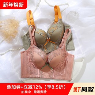 美容院小胸聚拢显大调整型加厚内衣女防下垂2024年新款 收副乳文胸