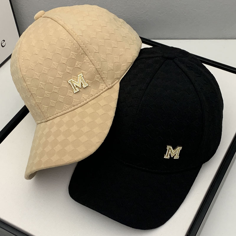 棒球帽逛街韩版女性春夏弯檐水钻