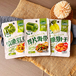 吉香居卤香味厚片海带香辣味萝卜干清脆缸豆50g解馋爽口同款 正品