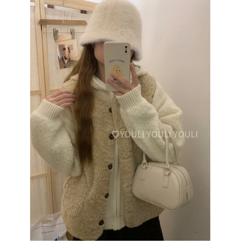 YOULI尤梨藤姐同款复古休闲马甲女宽松秋冬季慵懒风外套马甲