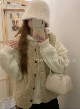 YOULI尤梨藤姐同款复古休闲马甲女宽松秋冬季慵懒风外套马甲