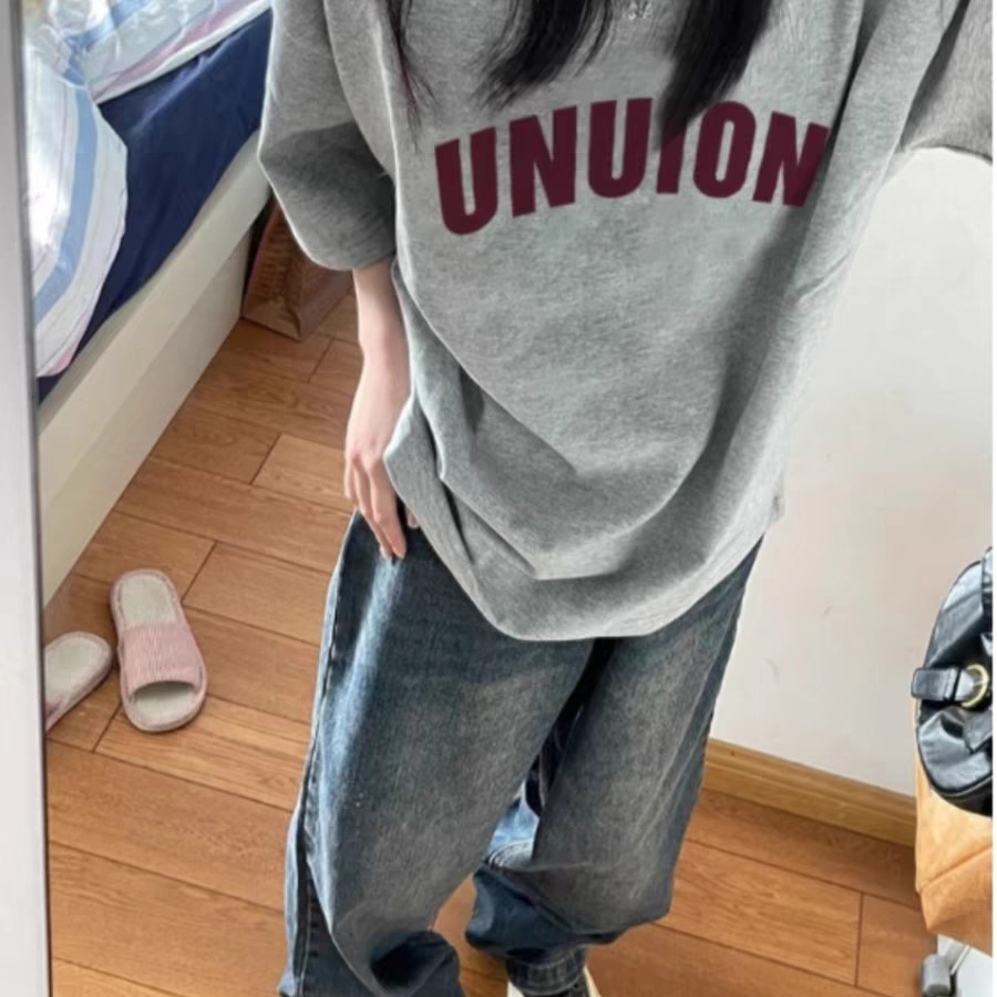 美式复古短袖t恤女大童