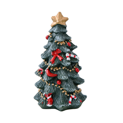 NUCHI迷你小型树脂圣诞树摆件