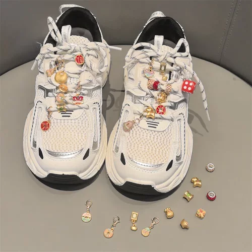 新年吉祥鞋花葫芦元宝转运珠鞋装饰福袋中国风鞋带扣马上有钱配饰