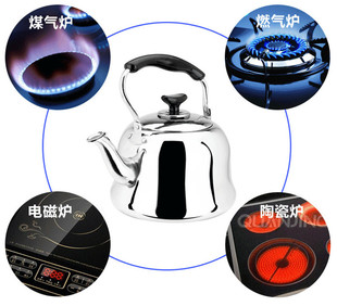 加厚优质不锈钢 特厚古典壶 鸣音响笛烧水壶 古钟茶壶带过滤网