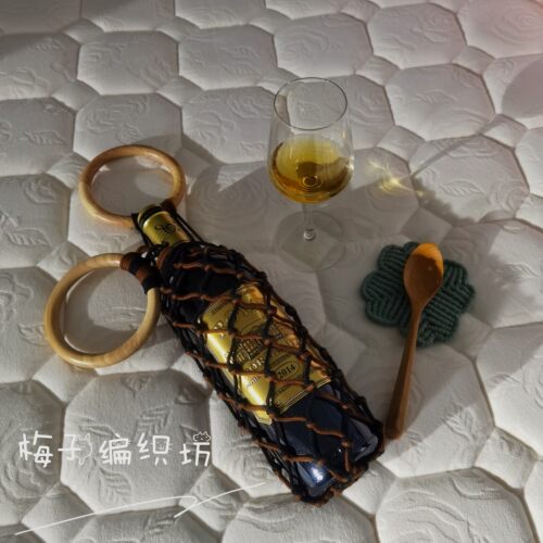 送礼手工编织零零酒袋酒瓶套