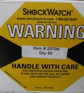 现货10个包邮25G防震动标签Shockwatch振动感应器tiltwatch标签