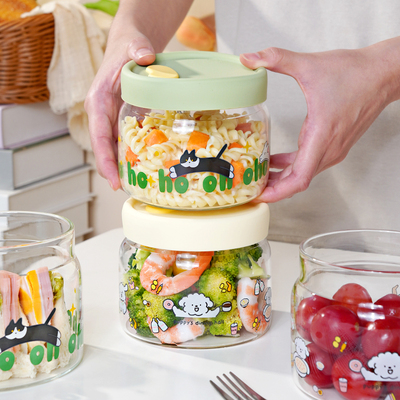 高硼硅玻璃饭盒可微波炉加热圆形