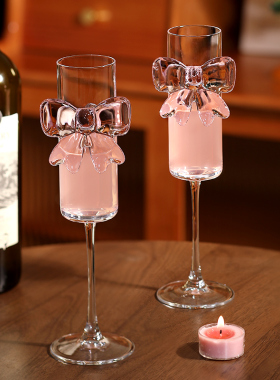 香槟杯套装高颜值家用玻璃高脚葡萄红酒杯子轻奢高档威士忌洋酒杯