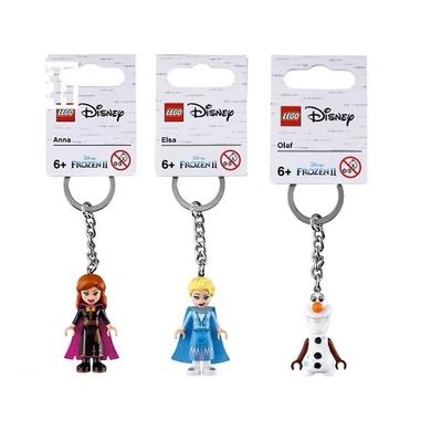 LEGO乐高正品钥匙扣迪士尼公主冰雪奇缘艾莎安娜雪宝好朋友