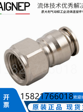 AIGNEP气动快速接头内螺纹直通全铜镀镍快插气管接头 安耐 57030