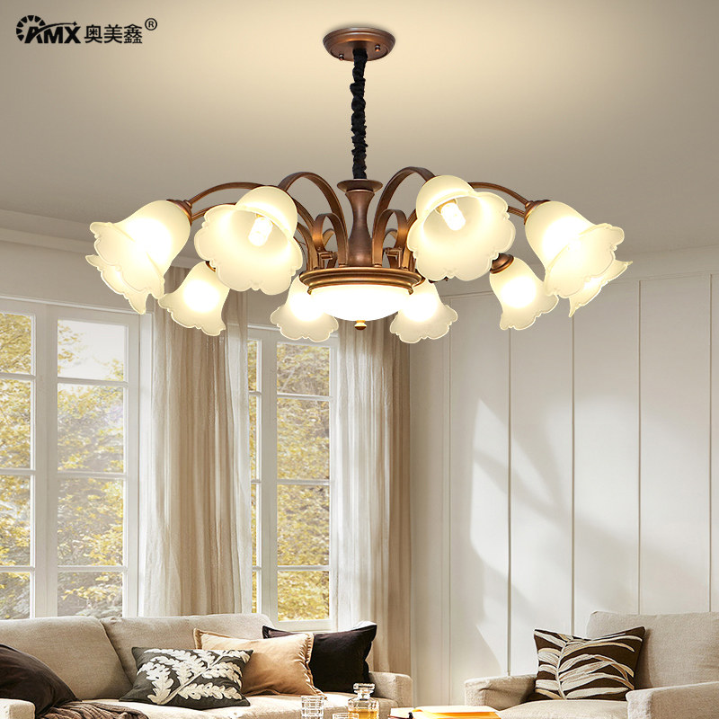 美式吊灯客厅灯简约客厅餐厅复古卧室主卧简美民宿灯具乡村书房,家装灯饰光源,客厅吊灯,淘宝优惠券,粉丝福利购,淘宝优惠卷