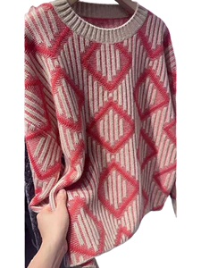 【现货+送运费险】秋港味高级感精致超好看女温柔软糯菱形针织衫