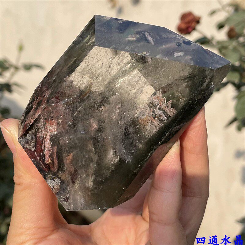 纯天然绿幽灵裸石摆件 红幽灵异象幽灵原石矿标水晶饰品装饰摆件