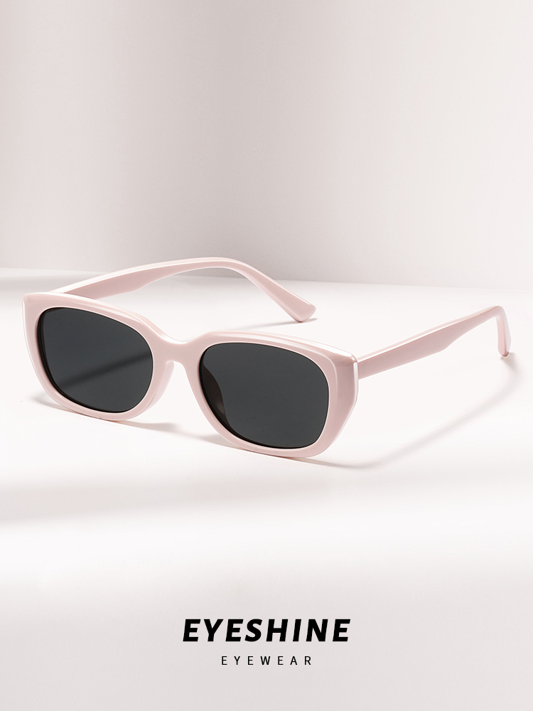 小粉框猫眼墨镜女2024新款高级感近视带度数偏光防紫外线太阳眼镜