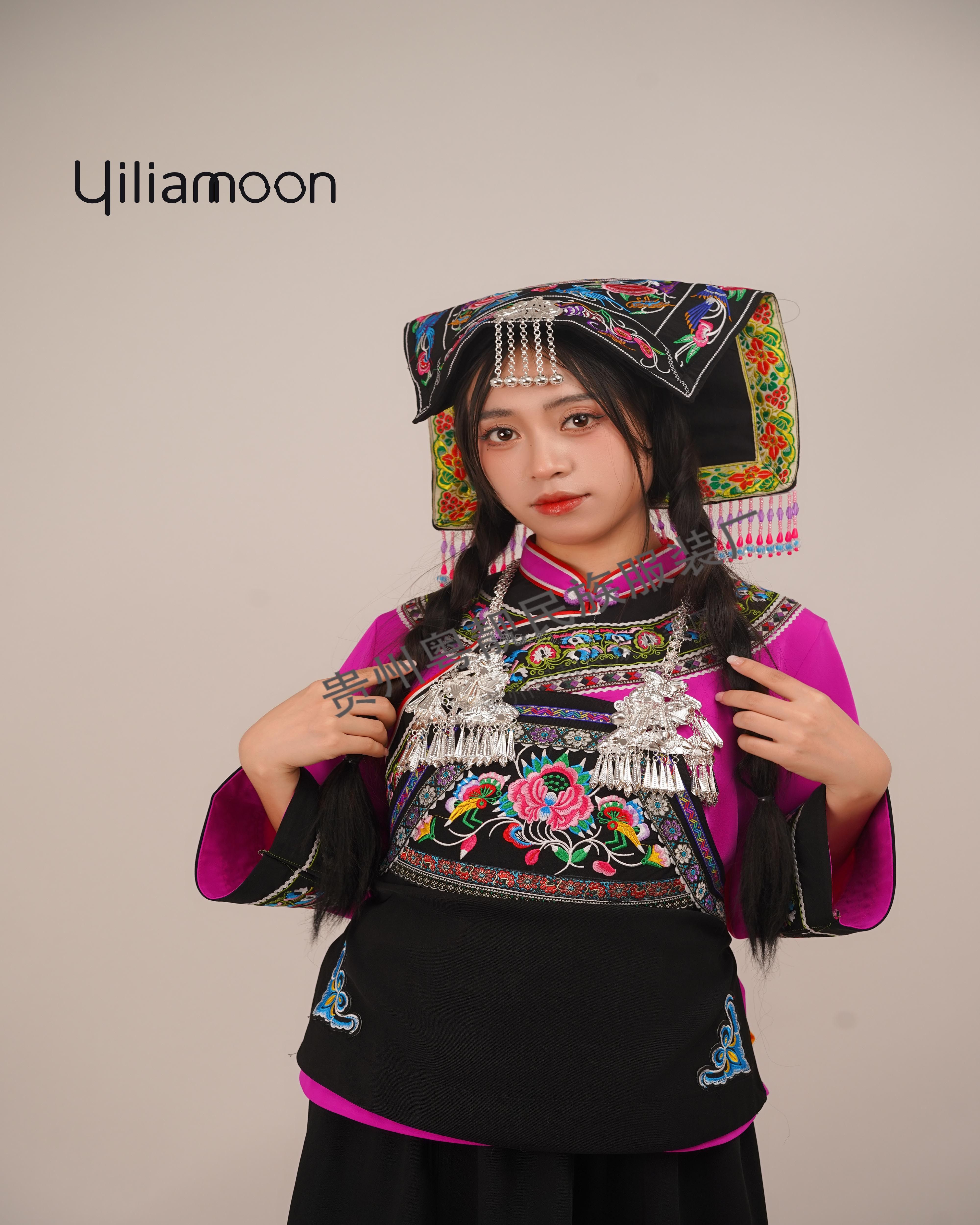 布依族服饰少数民族服装贵州粤靓定制设计款