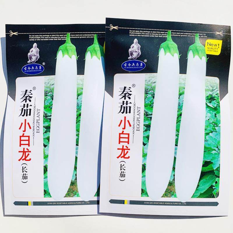秦茄小白龙长茄种子经多代培育杂交而成早熟高产茄条洁白如玉抗病