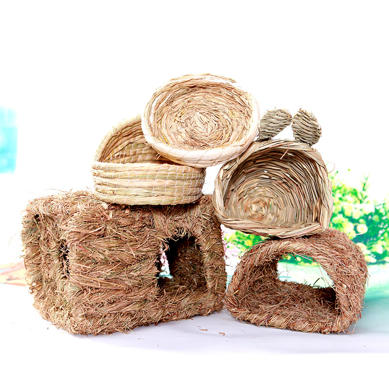 兔子草窝睡觉兔窝龙猫仓鼠豚鼠荷兰猪鸽子窝保暖手工稻草编织草垫,宠物/宠物食品及用品,兔兔专用窝,淘宝优惠券,粉丝福利购,淘宝优惠卷