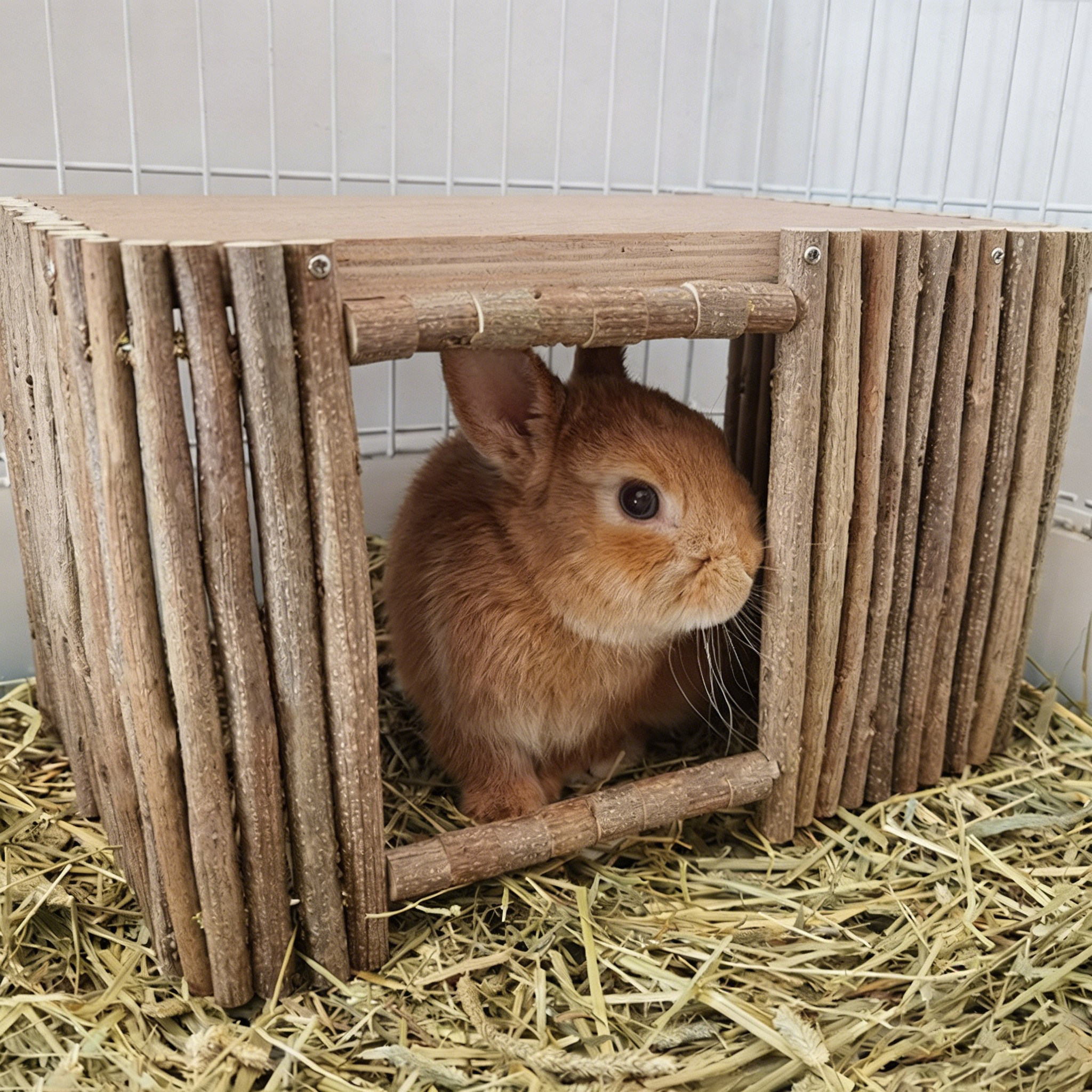 兔子环保木屋磨牙玩具
