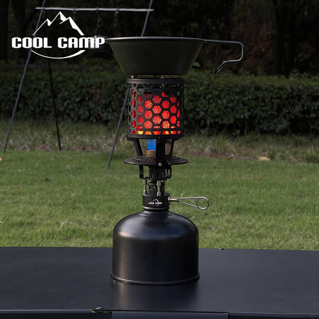 户外露营迷你取暖炉燃气取暖器超轻便携垂钓登山烤火炉具野营炉头