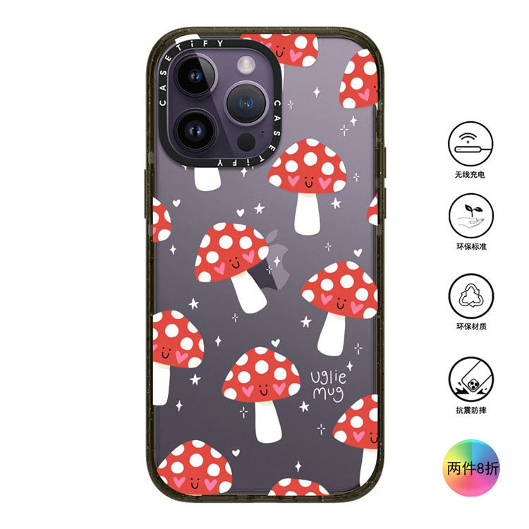 香港代购Casetify Mushrooms蘑菇适用iPhone14/13/12ProMax手机壳