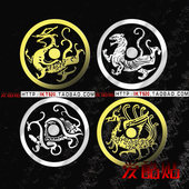 手机电脑笔记本防辐射金属贴 青龙白虎朱雀玄 神兽 四圣兽